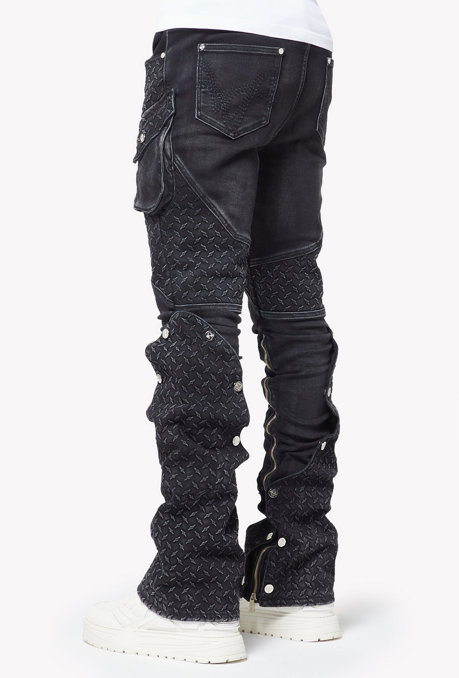 Vintage Black Steel Plate Denim