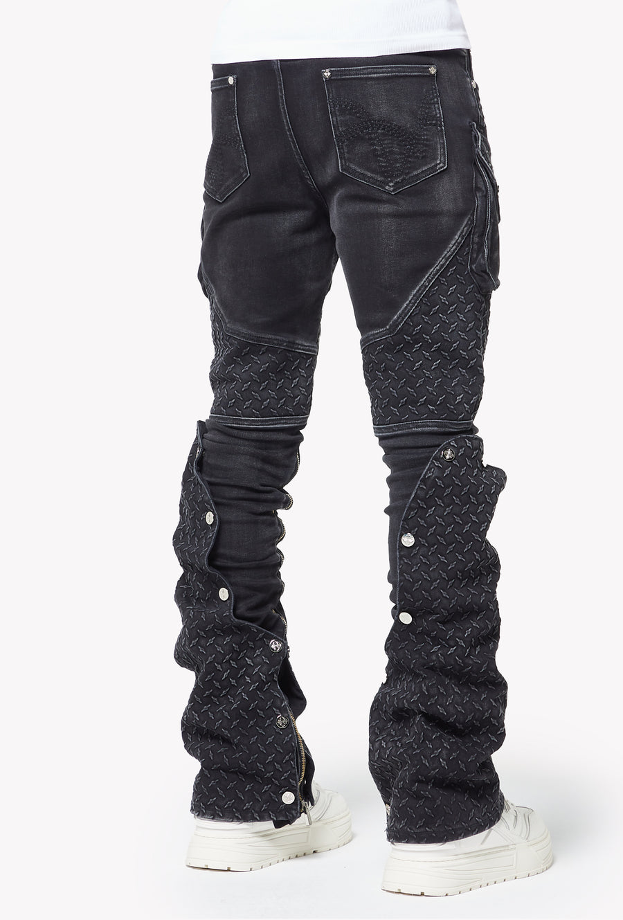 Vintage Black Steel Plate Denim