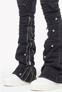 Vintage Black Steel Plate Denim