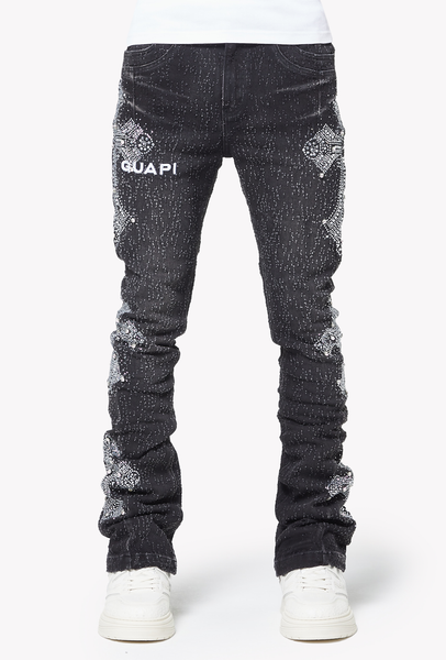 Vintage Black Distressed Cross Denim – GUAPI CLOTHING FZ-LLC