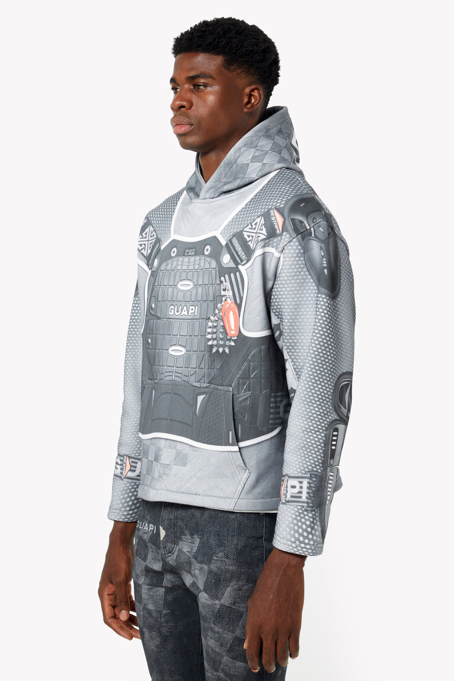 Cloud Grey Racer Hoodie