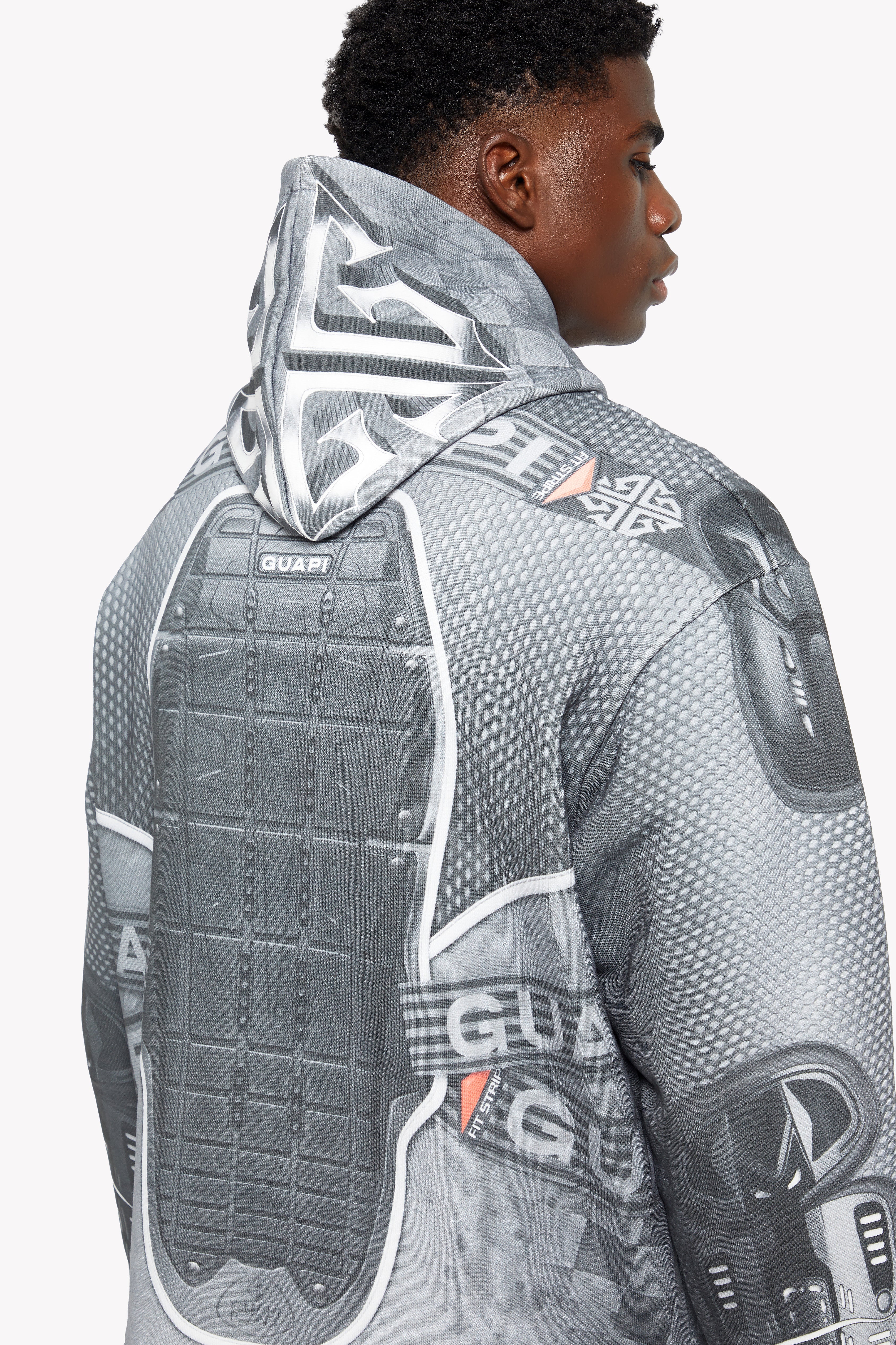 ジャケット・アウター GUAPI / Cloud Grey Cross Flannel Cloud Grey Racer Hoodie – GUAPI CLOTHING FZ-LLC