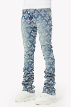 Vintage Blue Embellished Denim
