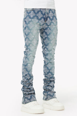 Vintage Blue Embellished Denim