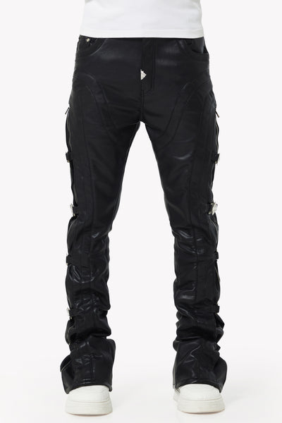 Obsidian Black Buckle Leather Pant – Guapi Clothing