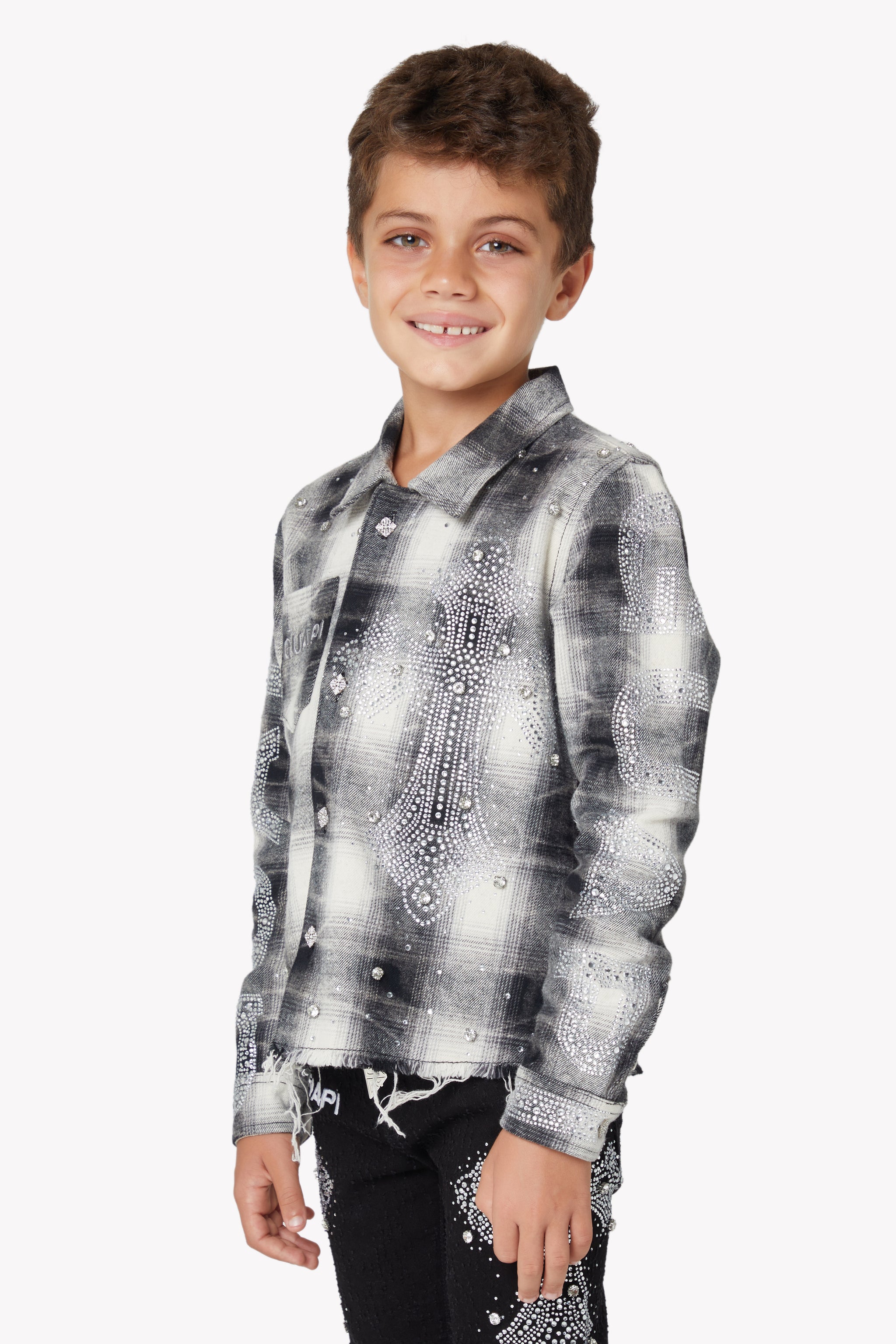 Cloud Grey Cross Kids Flannel
