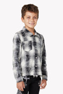 Cloud Grey Cross Kids Flannel