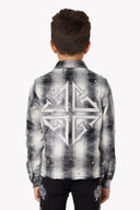 Cloud Grey Cross Kids Flannel