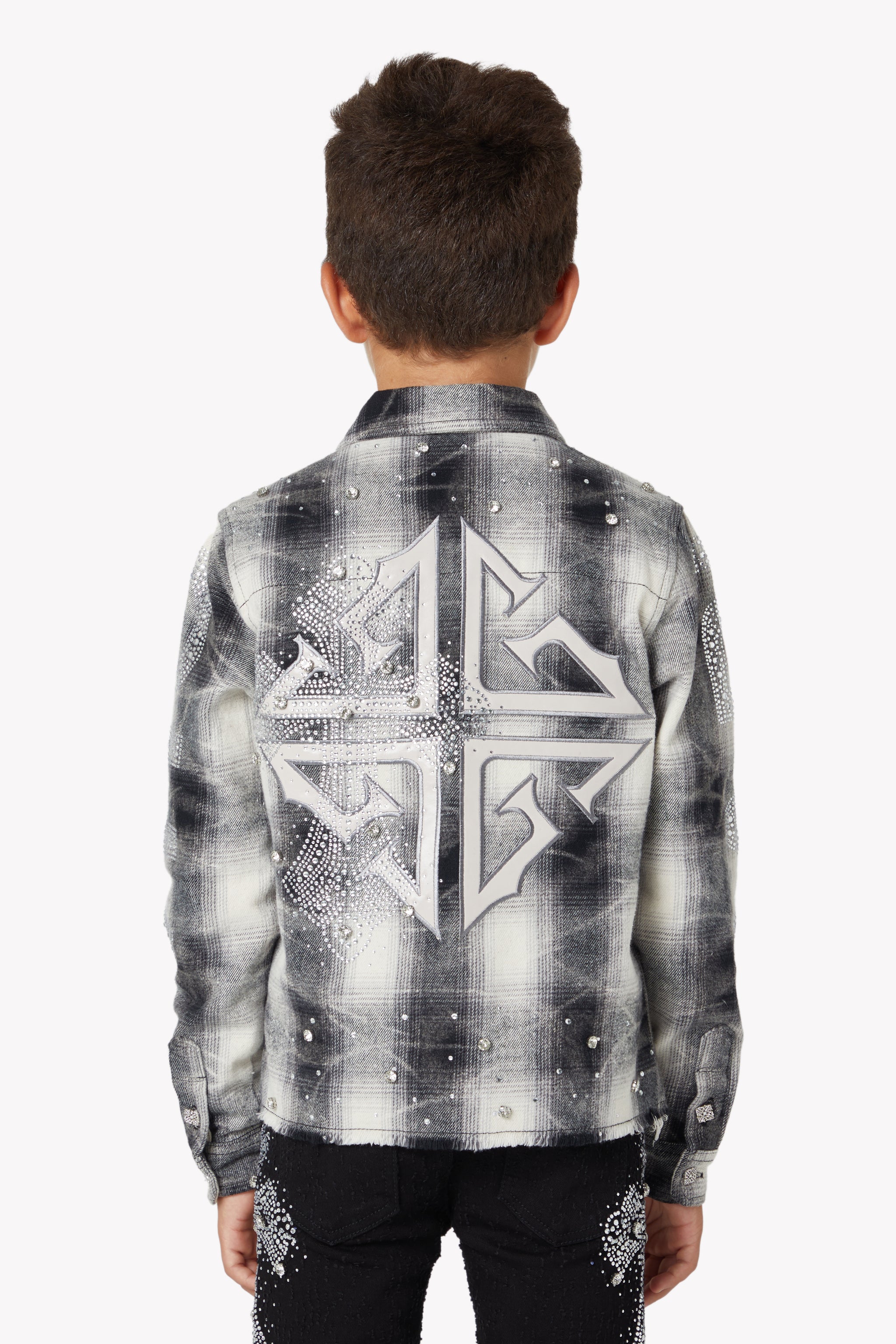Cloud Grey Cross Kids Flannel
