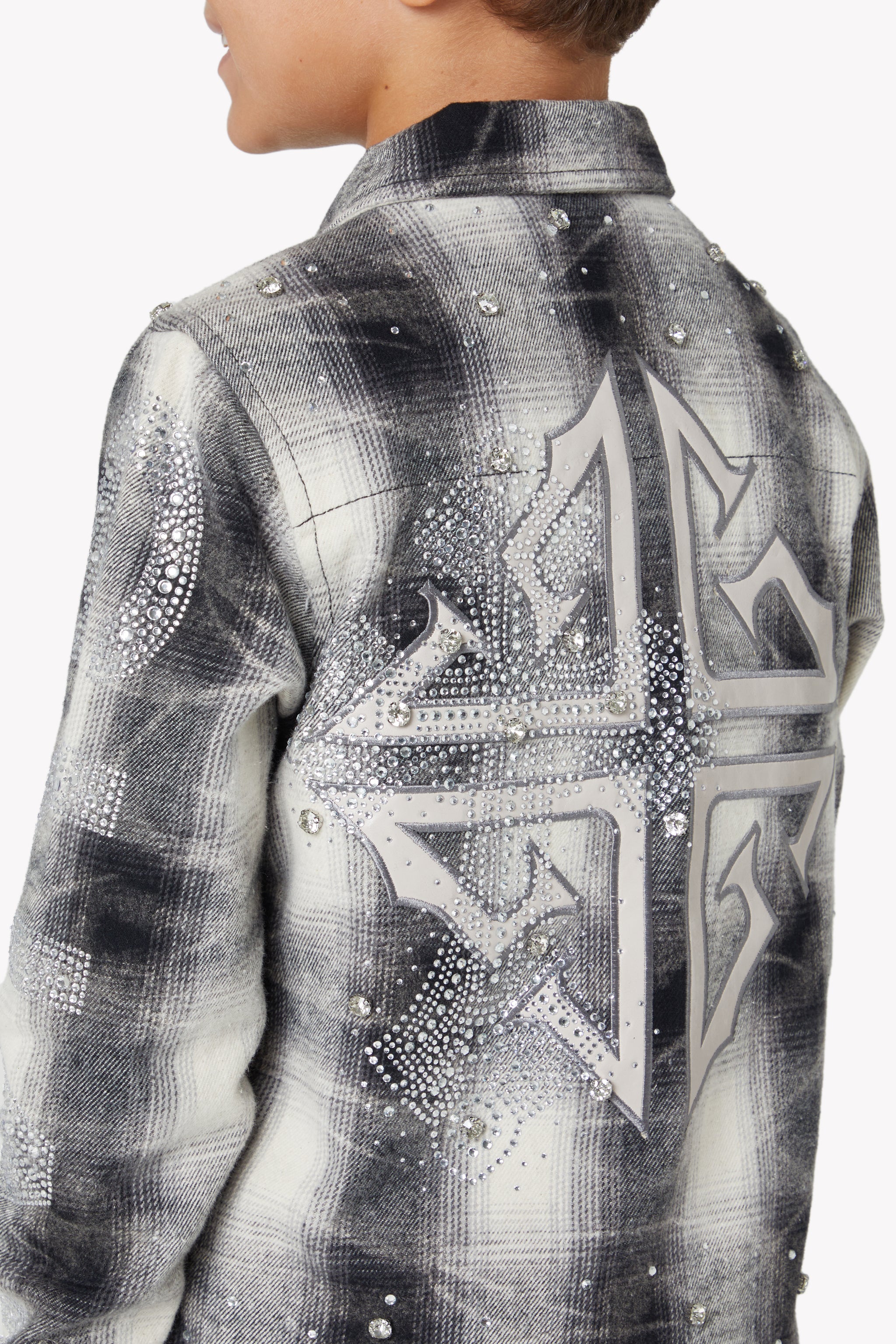 Cloud Grey Cross Kids Flannel