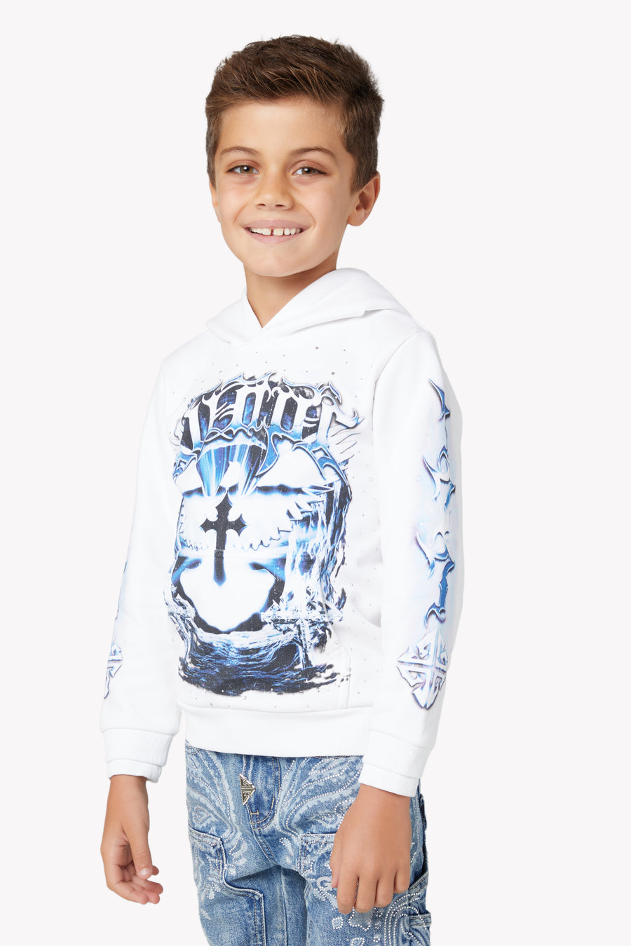 White Heavens Vault Kids Hoodie V1