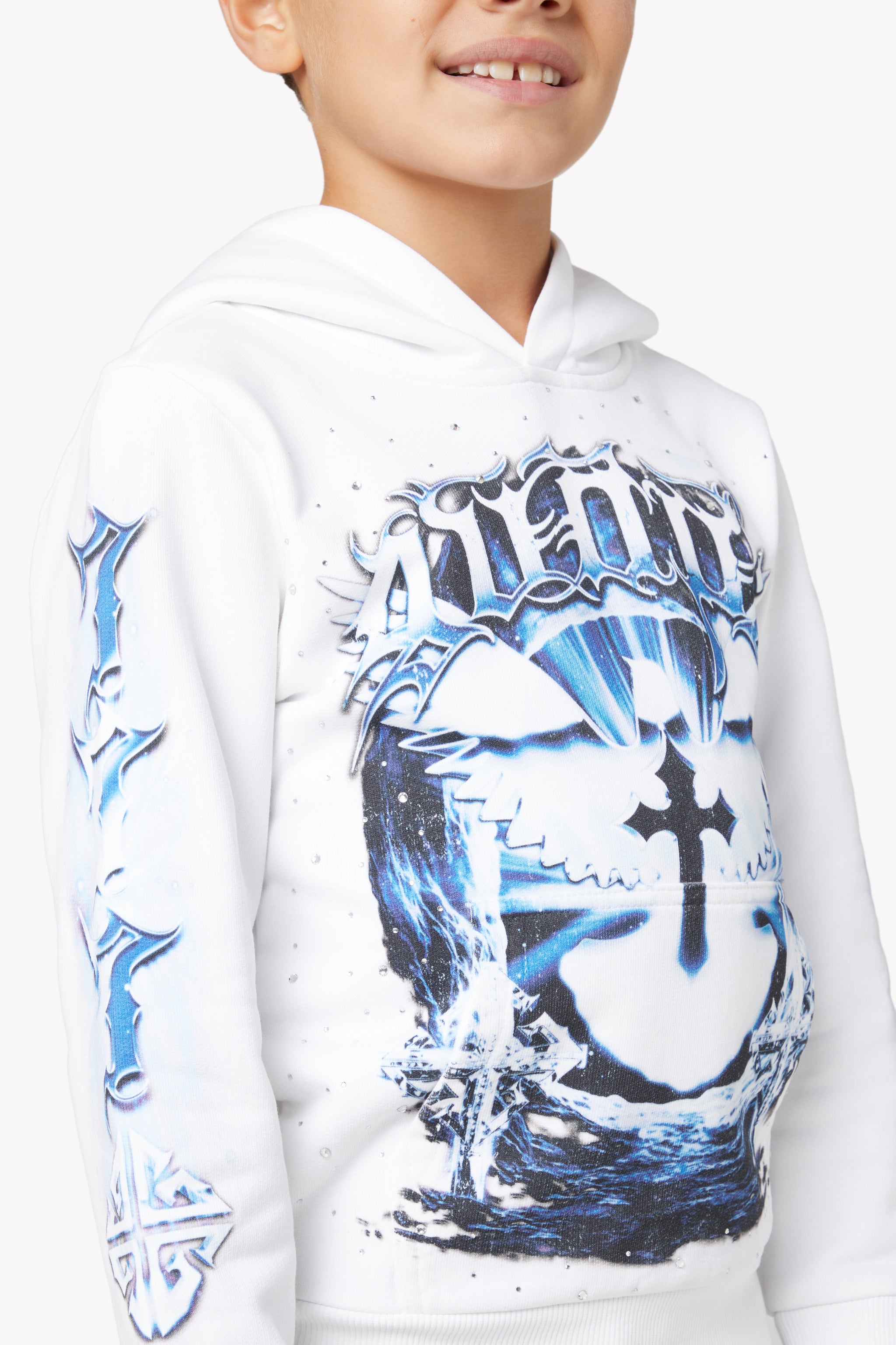 White Heavens Vault Kids Hoodie V1
