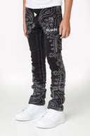 Vintage Black Paisley Kids Denim