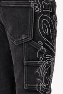 Vintage Black Paisley Kids Denim