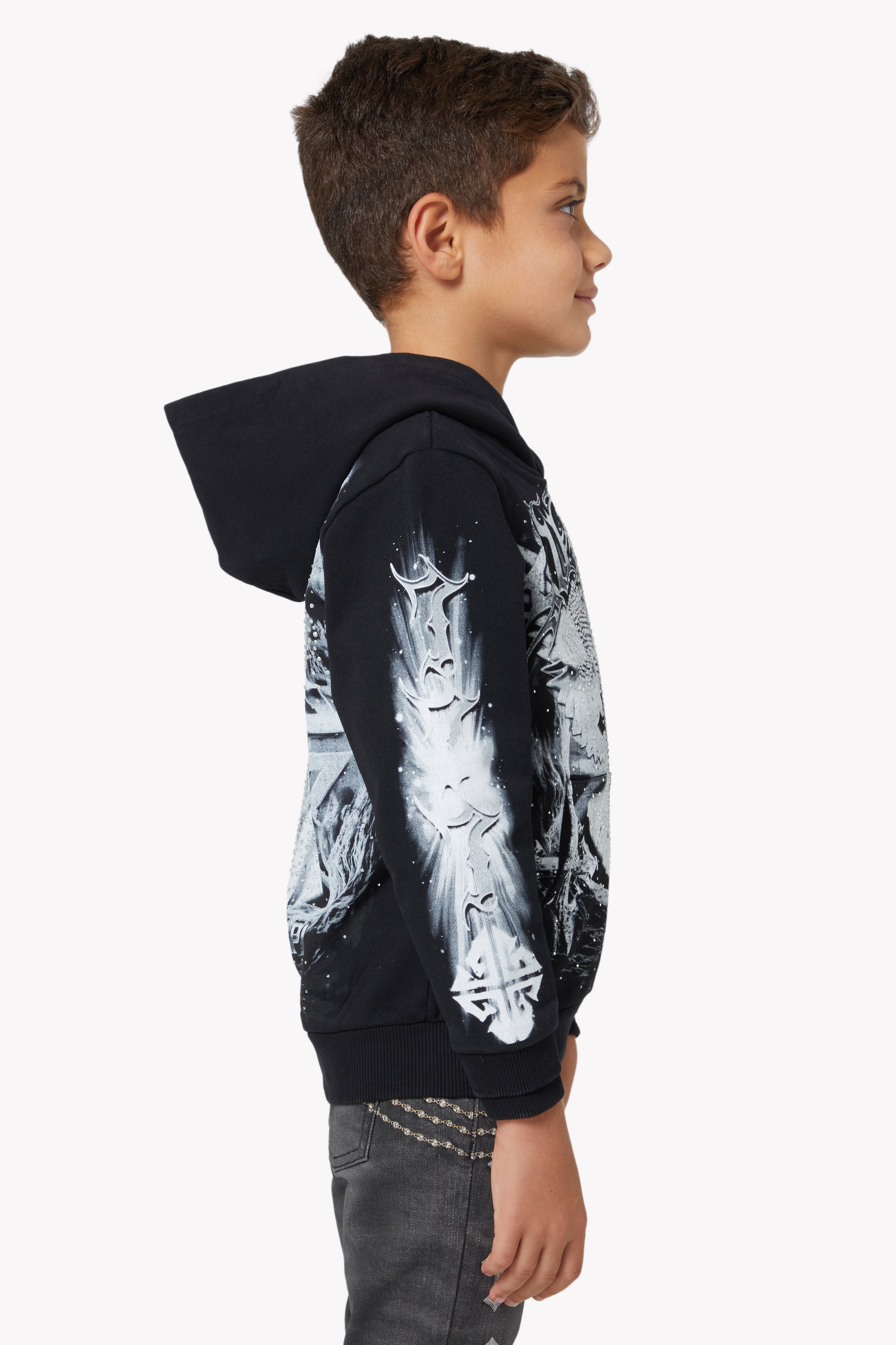 Black Heavens Vault Kids Hoodie V1