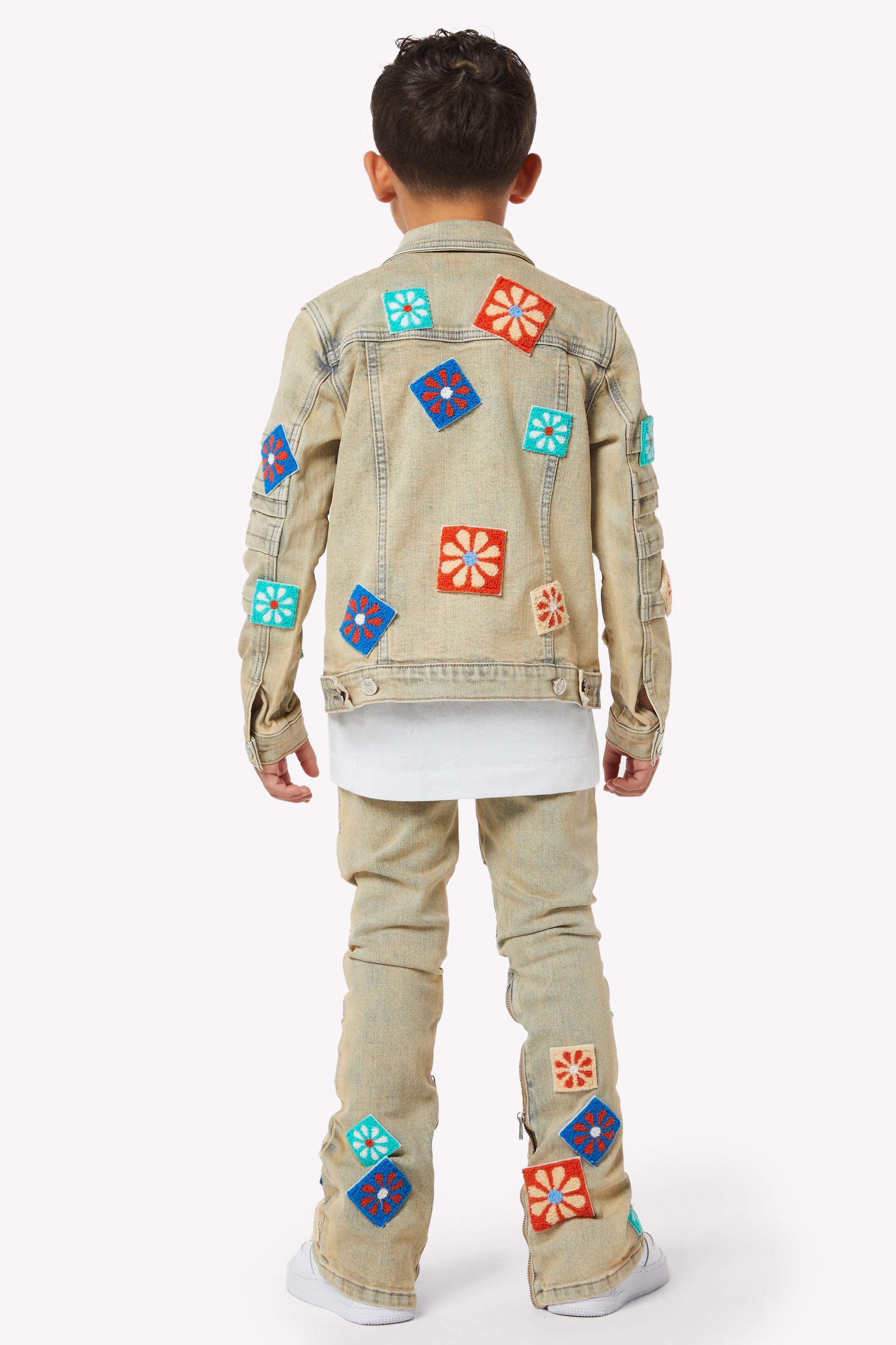 Vintage Flowers Kids Denim Set