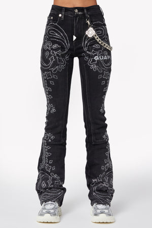 Black Diamond Paisley Denim