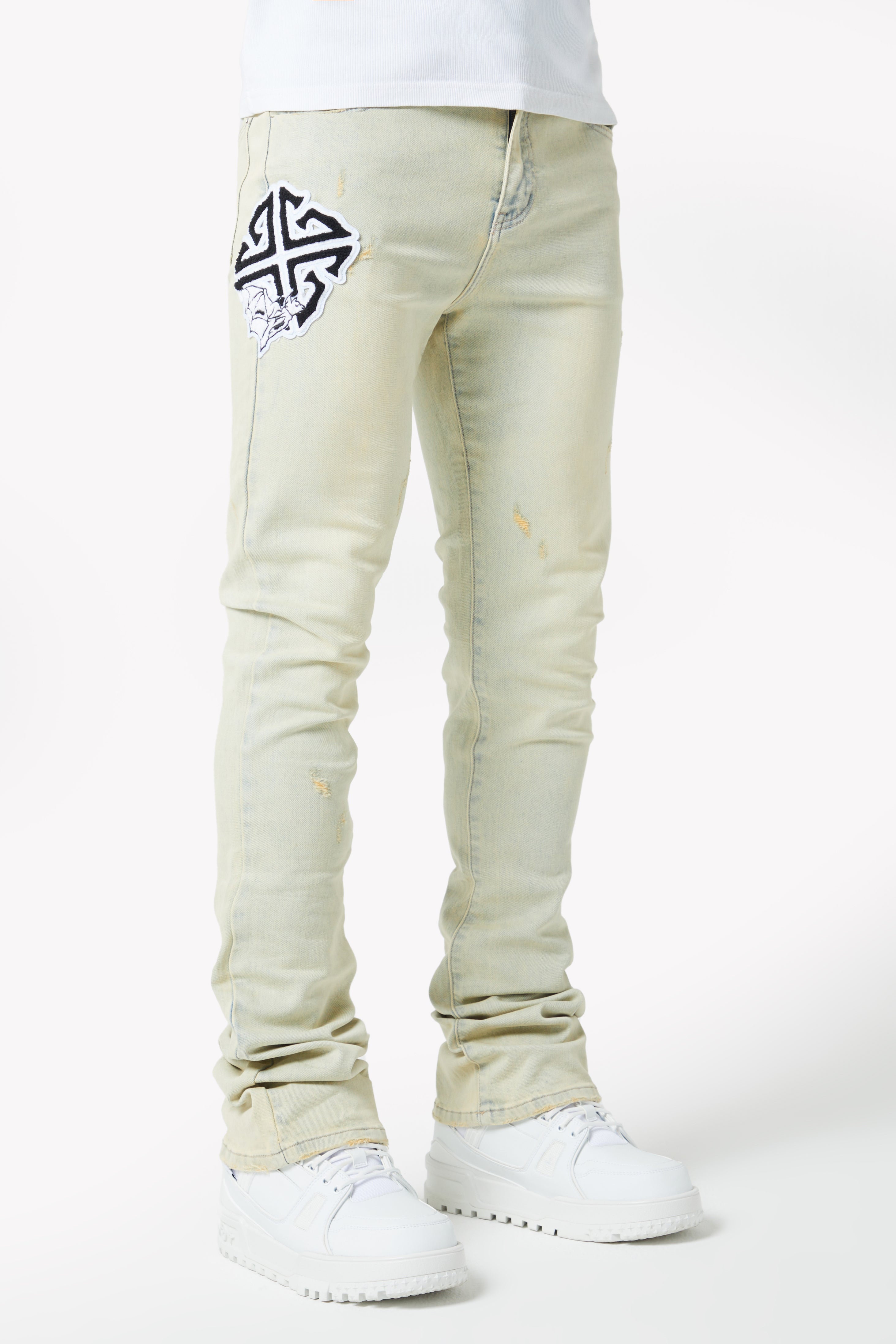GUAPI vintage patch denim 30inch グアピ Vintage Patch Denim – GUAPI CLOTHING FZ-LLC