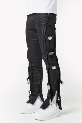 新着 関税送料込【GUAPI】オブシディアン レース デニム BLACK GUAPI -OBSIDIAN BLACK DICE FLARED DENIM- | Highflyer