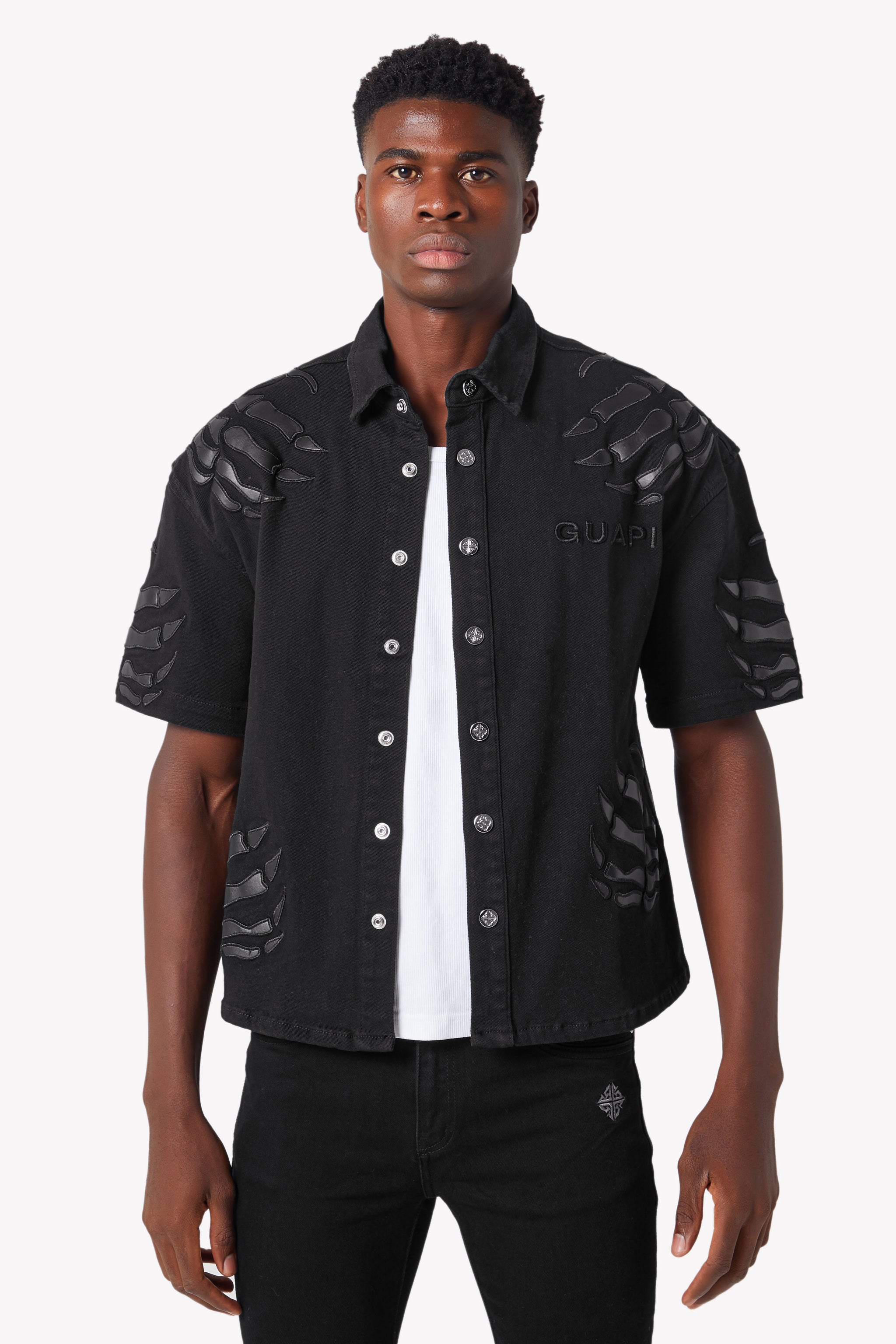 All Black Hell Dragger Denim Shirt