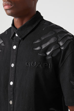 All Black Hell Dragger Denim Shirt