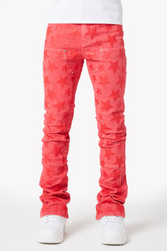 送関込/GUAPI/ベルベットレッドスターデニム Velvet Red Stars Denim - Guapi Clothing