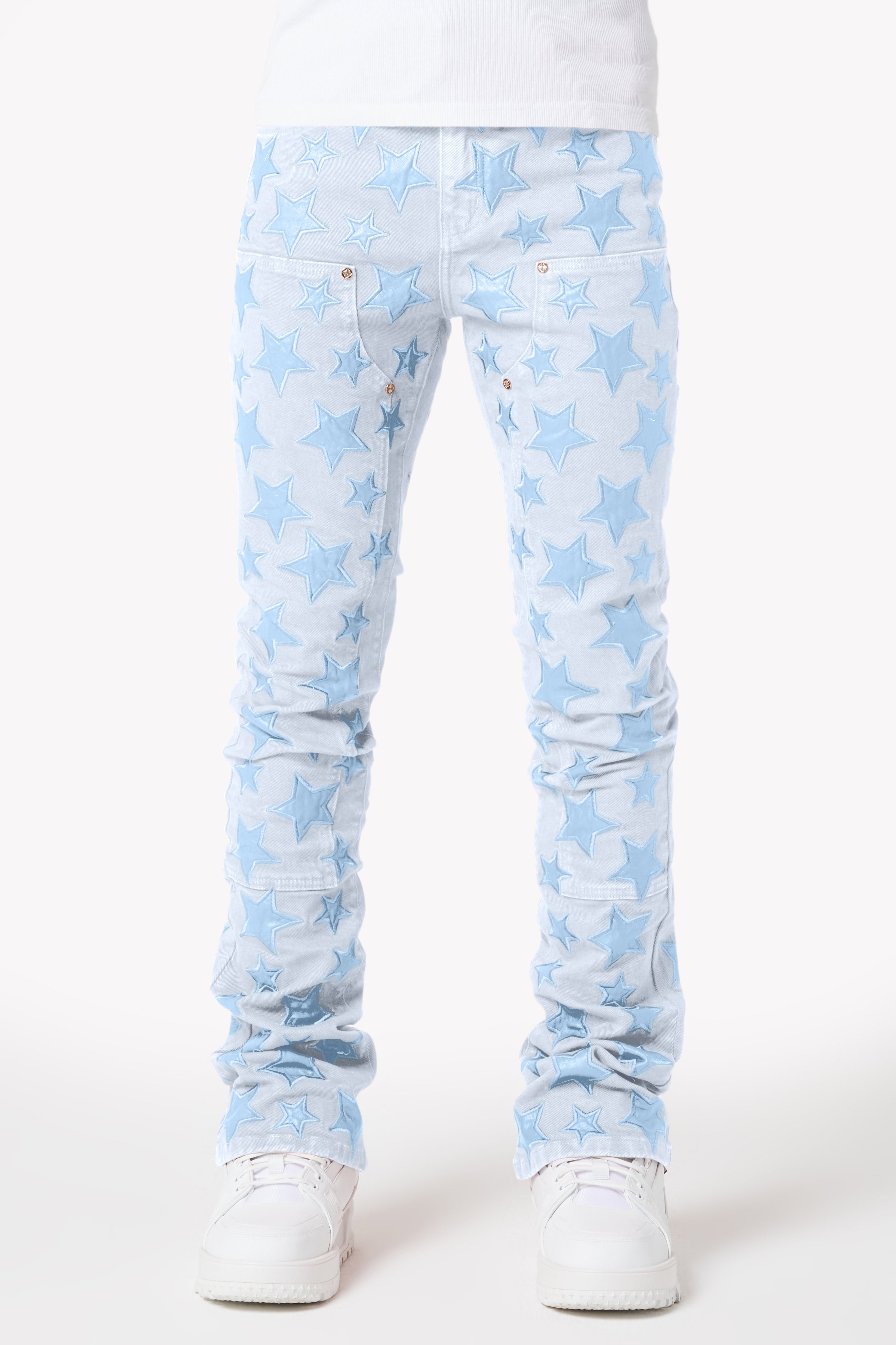 【国内入手困難】GUAPI アクアブルーヴィンテージスターデニム GUAPI Aqua Blue Vintage Stars Denim (Blue) | At