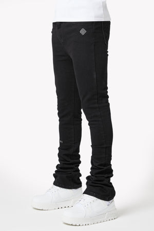 Obsidian Black Basics Stacked Denim
