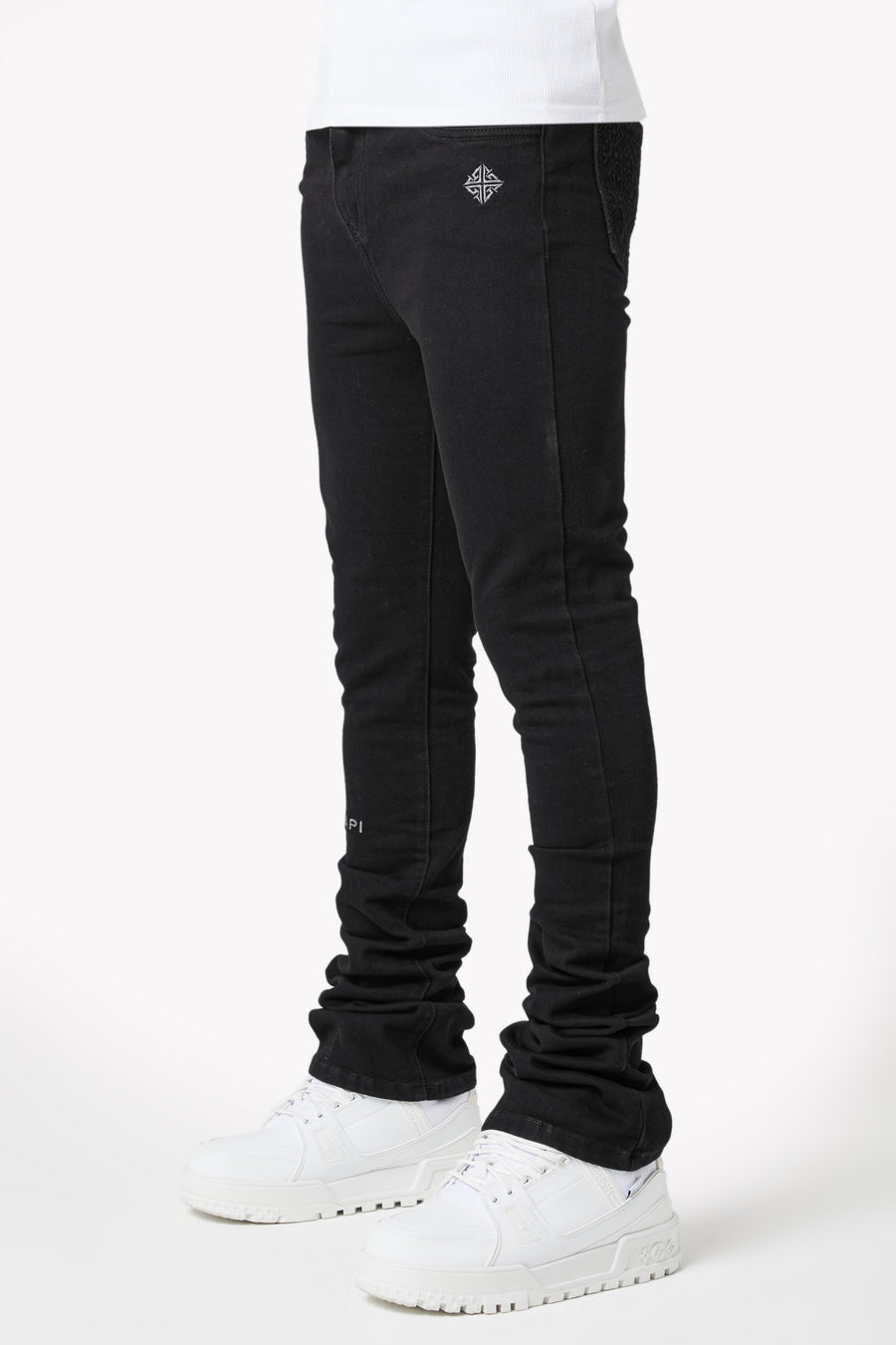 Obsidian Black Basics Stacked Denim
