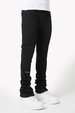 Obsidian Black Basics Stacked Denim