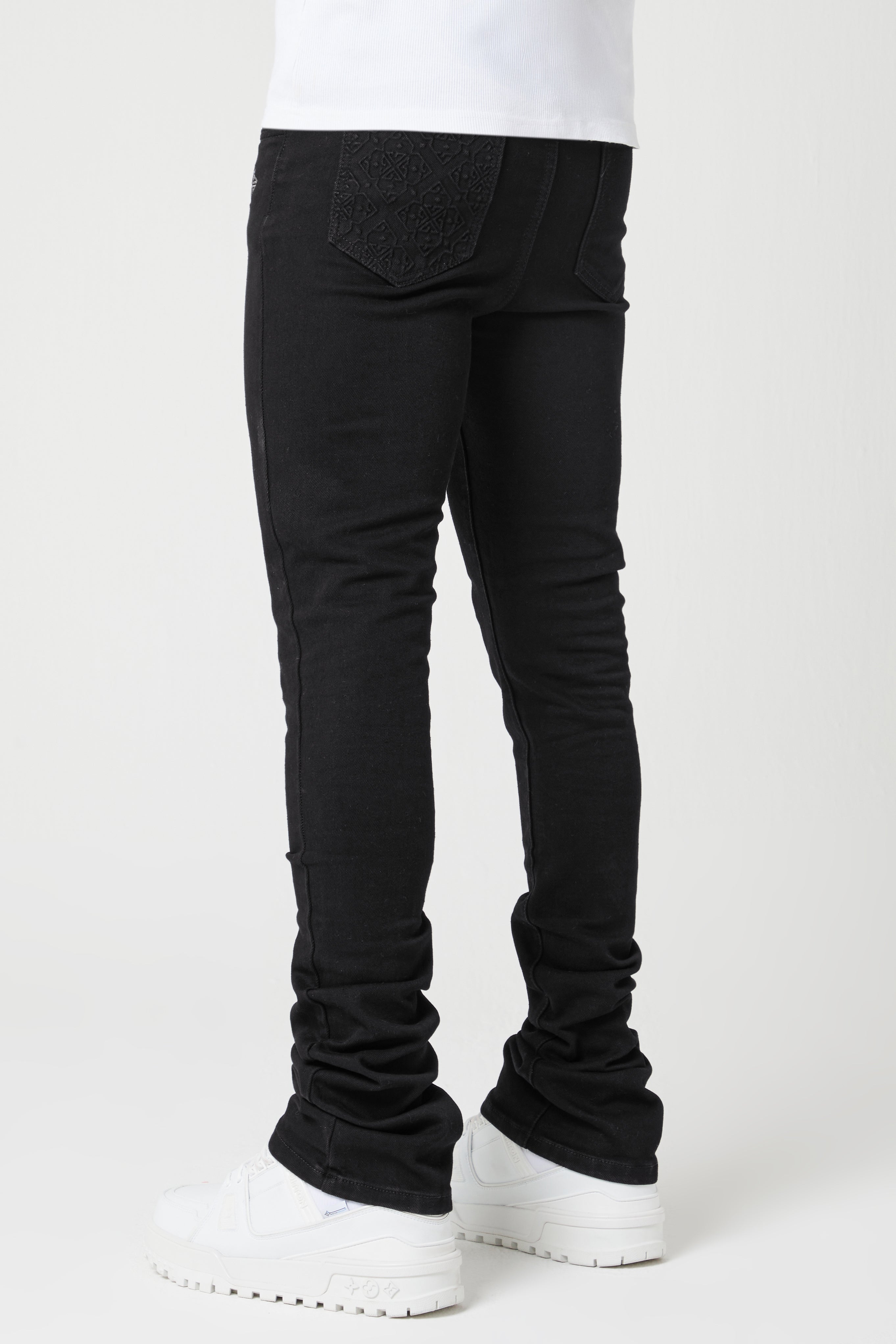 Obsidian Black Basics Stacked Denim – Guapi Clothing