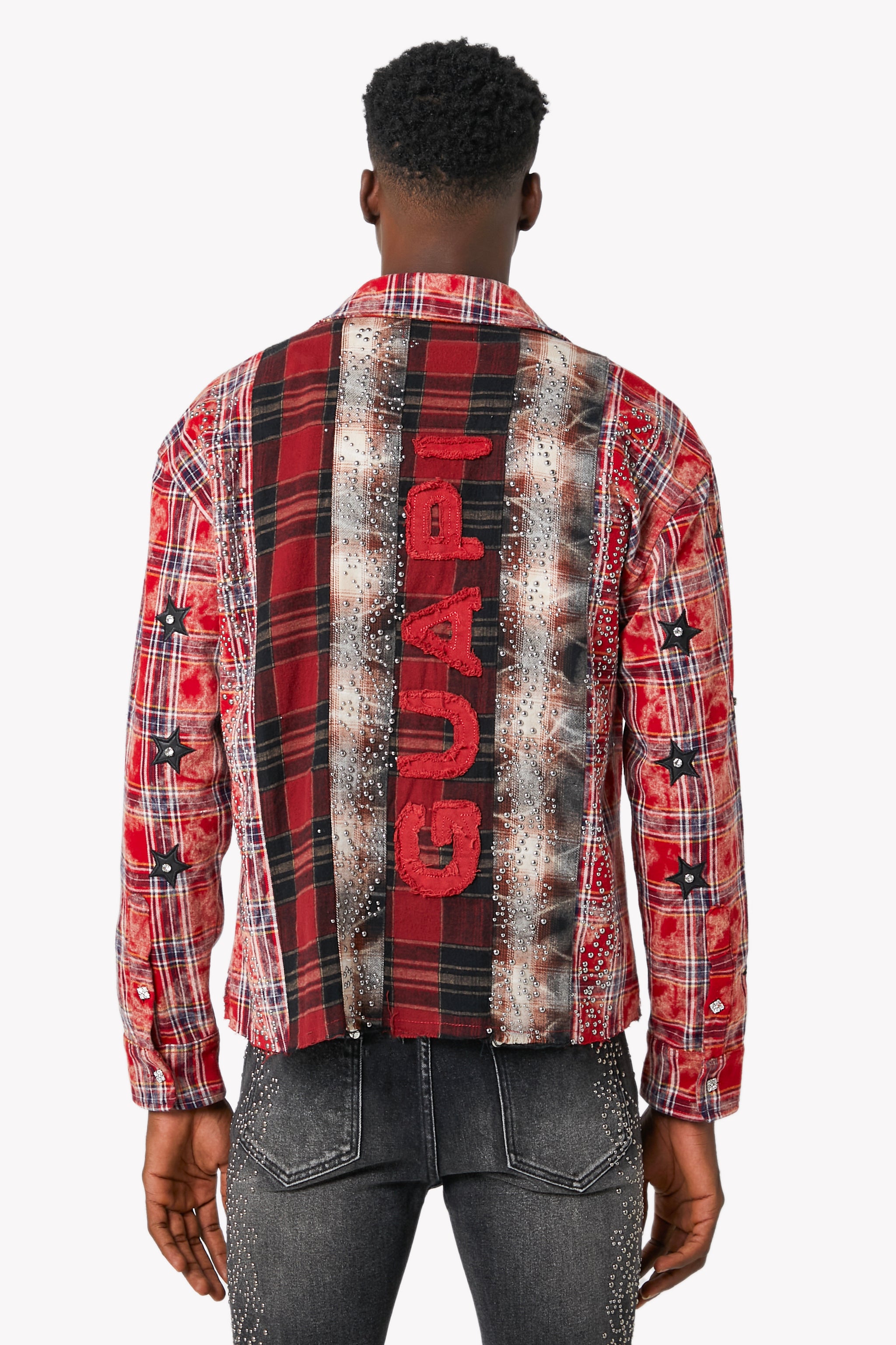 Blood Red Patch Flannel