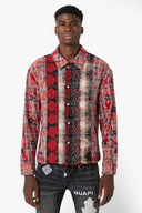 Blood Red Patch Flannel