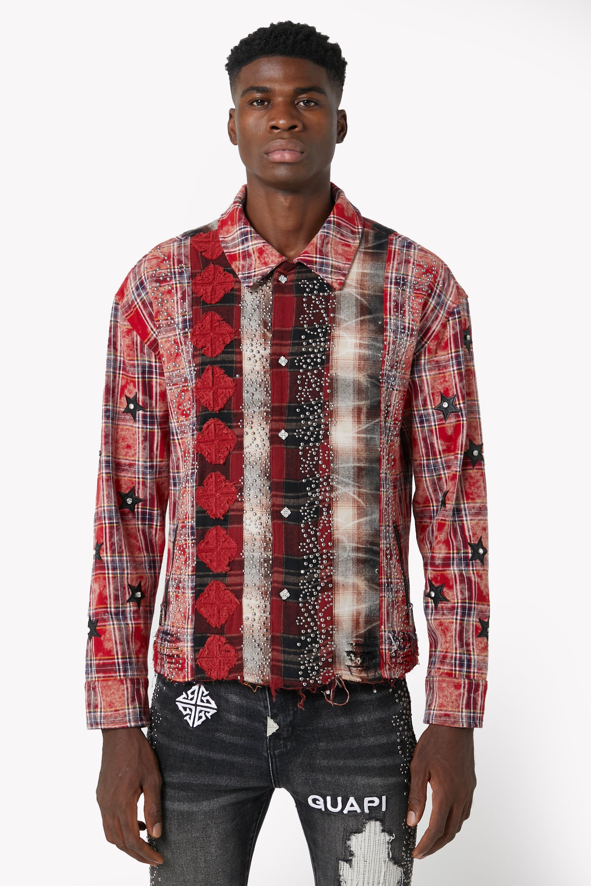 Blood Red Patch Flannel
