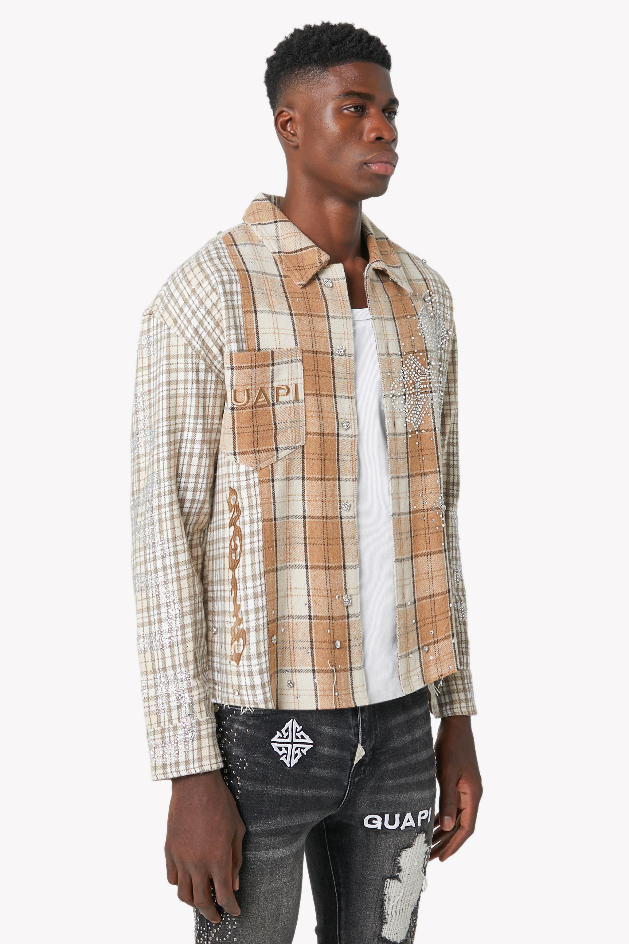 Cream Cross Flannel
