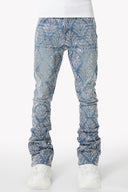 Steel Blue Embellished Denim