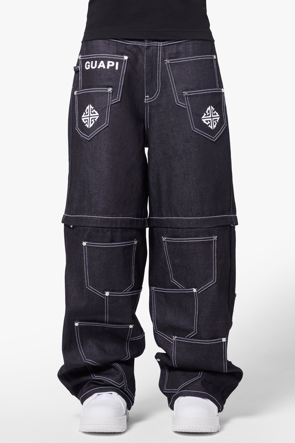 Price reduction OK! GUAPI Star Pattern Black Flare Pants, Guapi 
