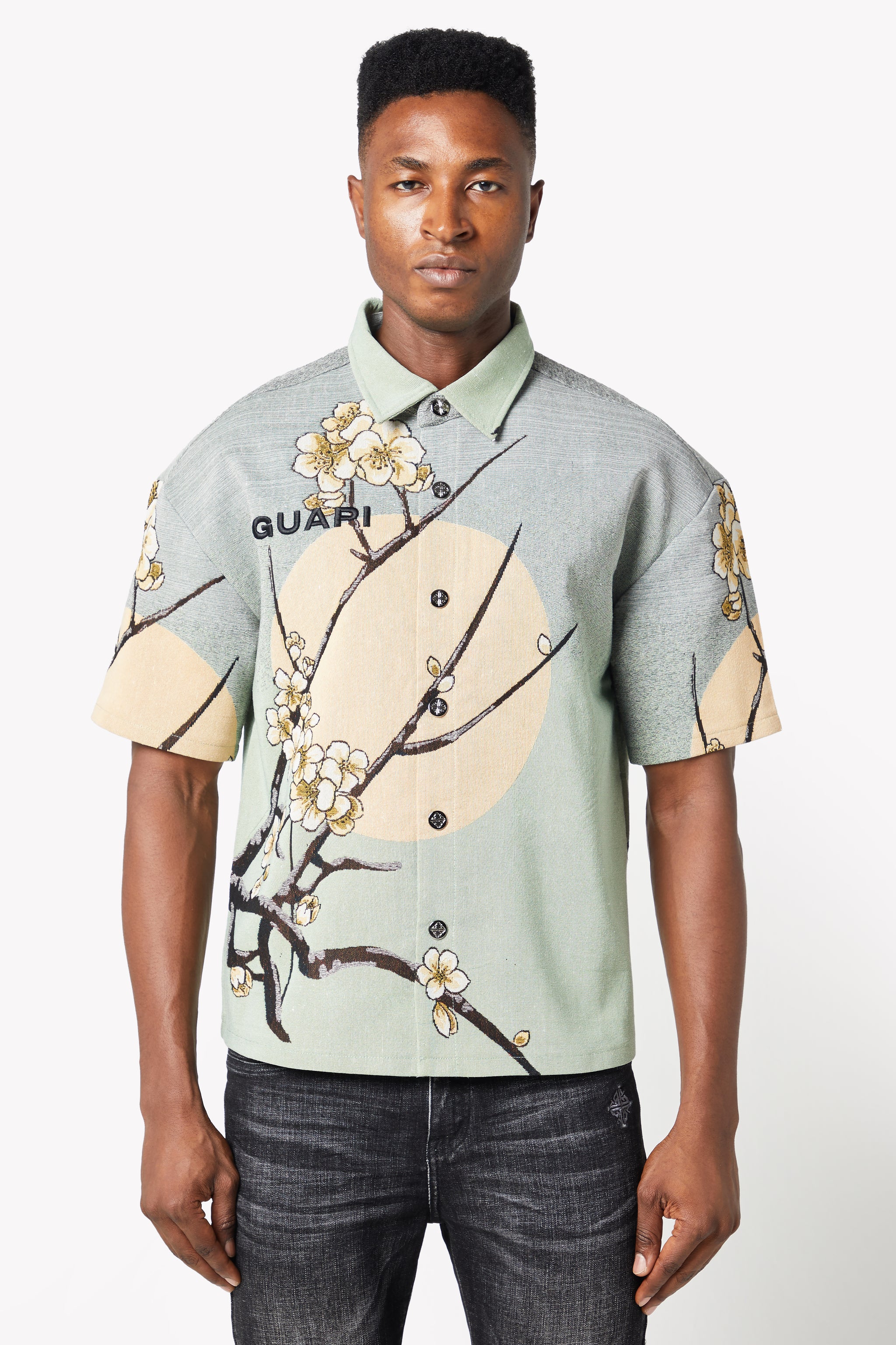 White Lilac Tapestry Shirt