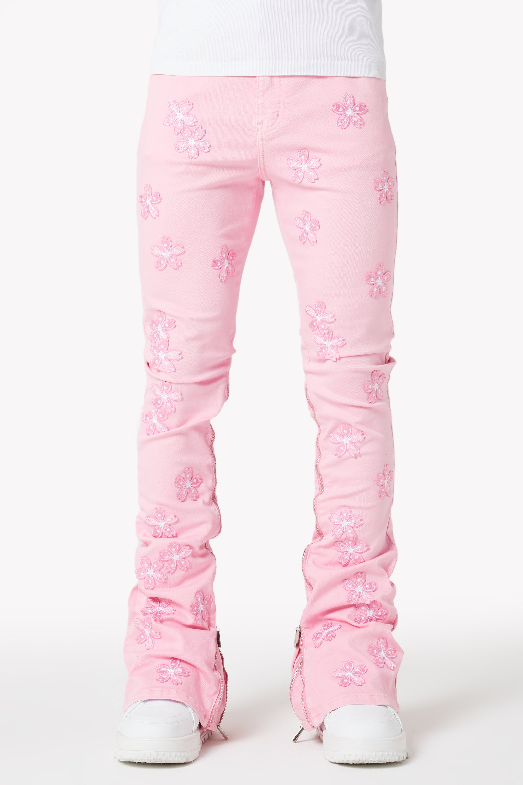 French Rose Blossom Denim