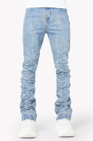 Steel Blue Spider Denim