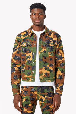 Camo Stars Denim Jacket