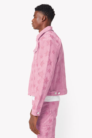 French Rose Stars Denim Jacket V2