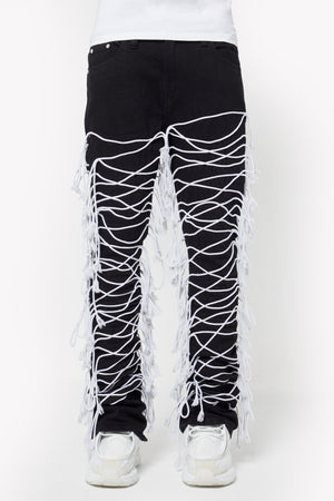 Obsidian Black Laced  Denim