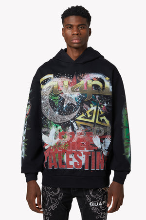 Black Free Palestine Hoodie