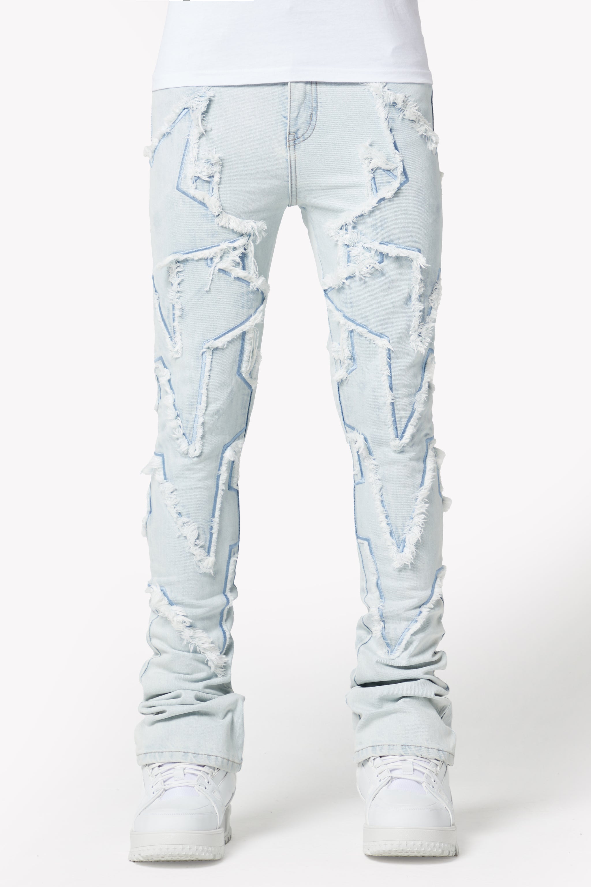 Aqua Blue Stars Denim V2