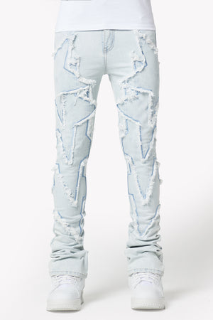 Aqua Blue Stars Denim V2