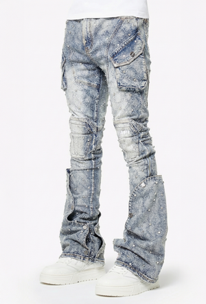 グアピ 【新品】GUAPI VINTAGE GREY PIERCING DENIM 30