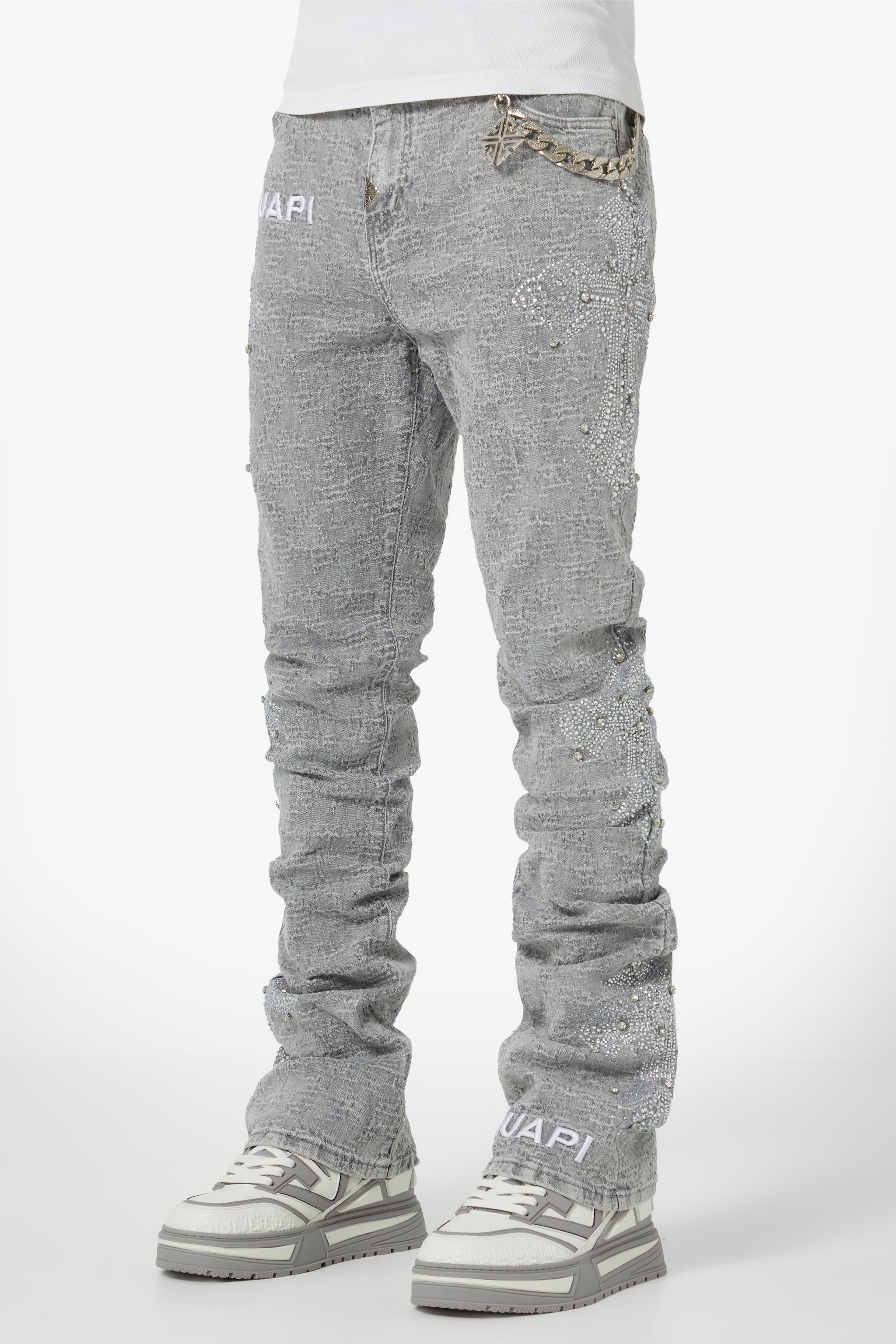 <tc>スモークグレーダメージクロスデニム</tc>