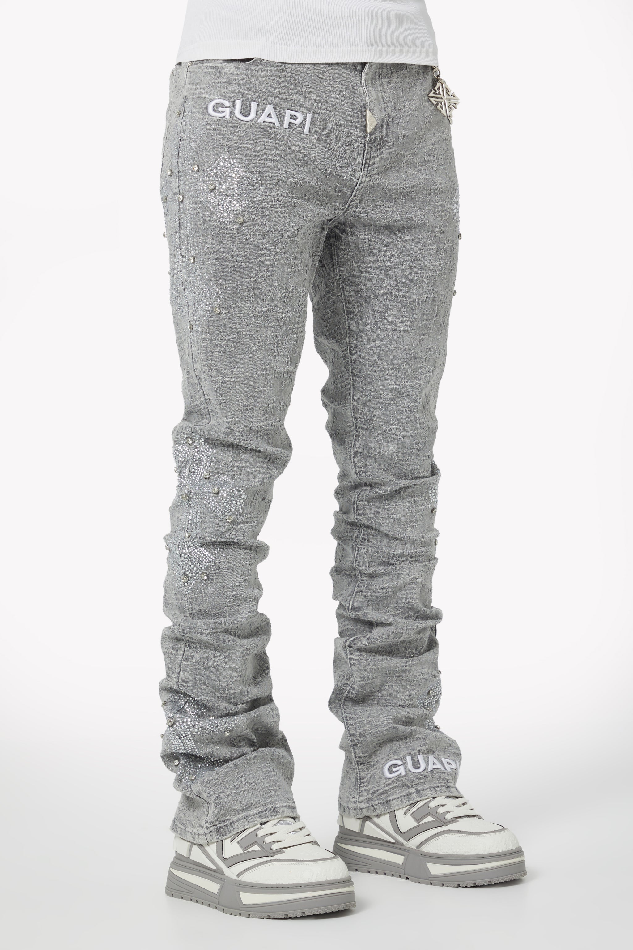 <tc>スモークグレーダメージクロスデニム</tc>