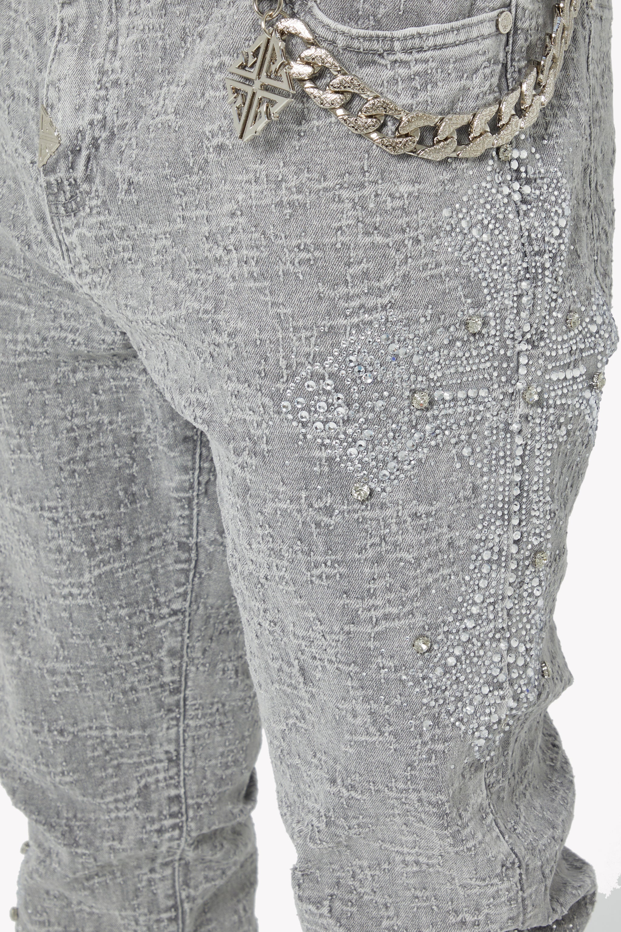 <tc>スモークグレーダメージクロスデニム</tc>